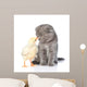 Small Chicken and Kitten Wall Mural