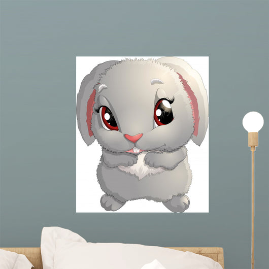 Cute Rabbit Cartoon Wall Mural