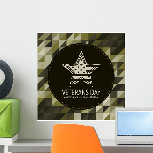 Veterans day card or background. vector illustration. Wall Mural