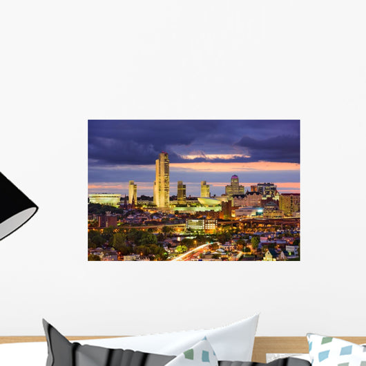 Albany New York Evening Skyline Wall Decal