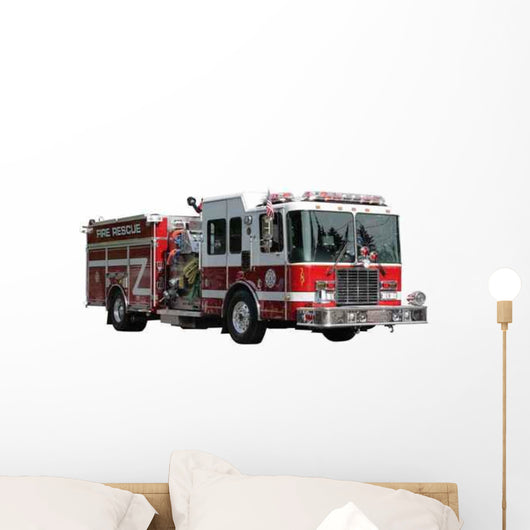Fire Rescue Truck Wall Decal