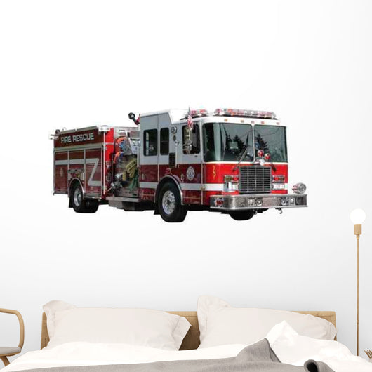 Fire Rescue Truck Wall Decal