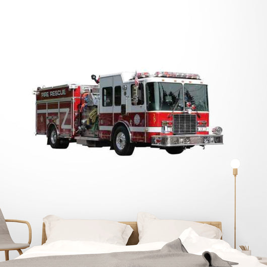 Fire Rescue Truck Wall Decal