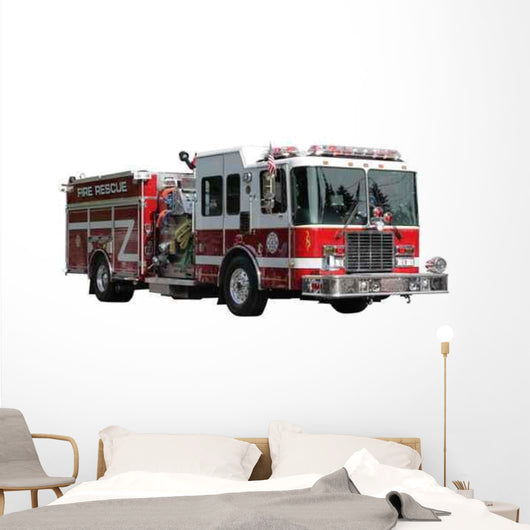 Fire Rescue Truck Wall Decal
