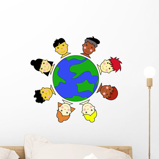 Multicultural Kids United Earth Wall Decal