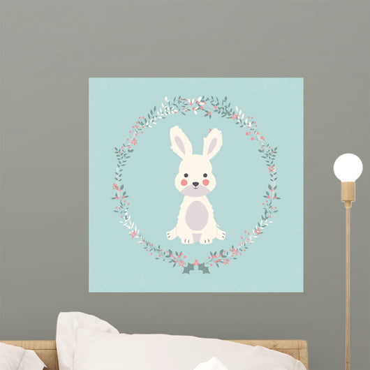 Cute Baby Bunny Rabbit Wall Decal Design 1