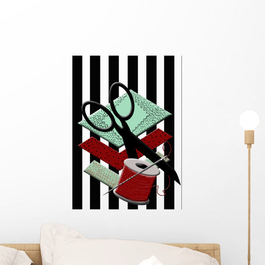 Sewing Print Wall Mural
