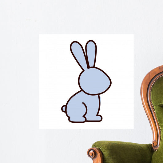 Silhouette with Rabbit Domestic Wall Decal Design 2