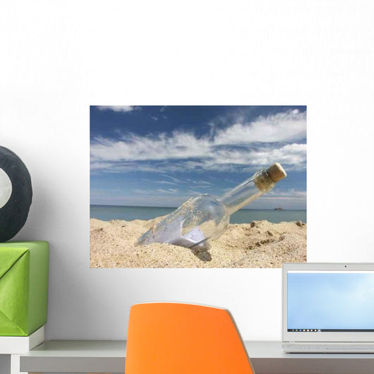 Message Bottle Wall Mural