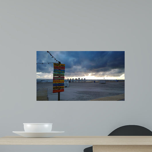 Index Distances to Cities Wall Mural
