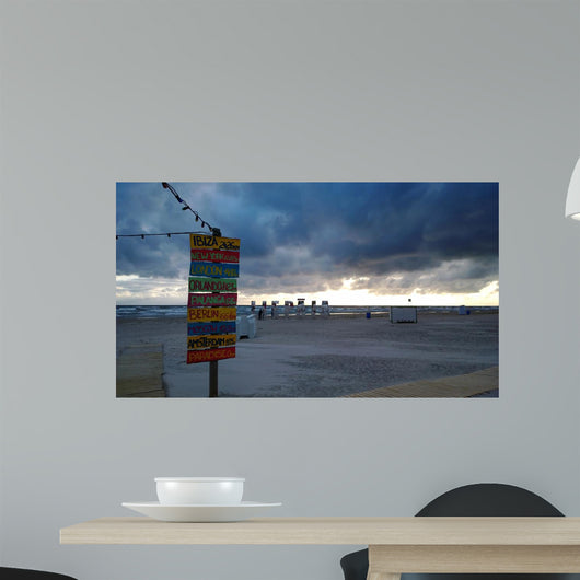 Index Distances to Cities Wall Mural