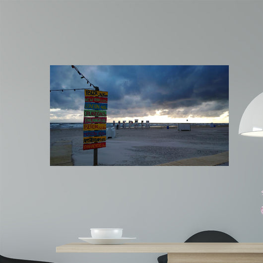 Index Distances to Cities Wall Mural