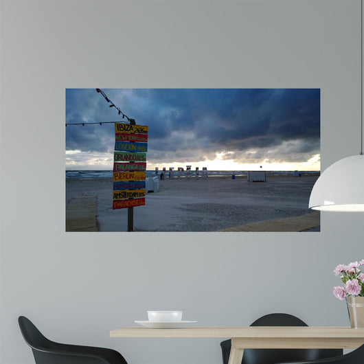 Index Distances to Cities Wall Mural