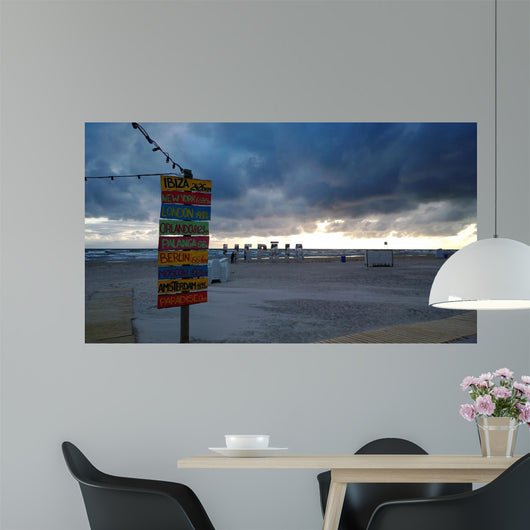 Index Distances to Cities Wall Mural