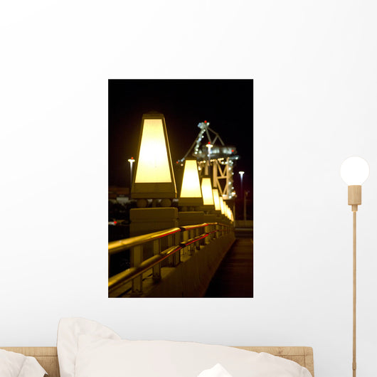Lamps Lining Sides Bridge Wall Decal