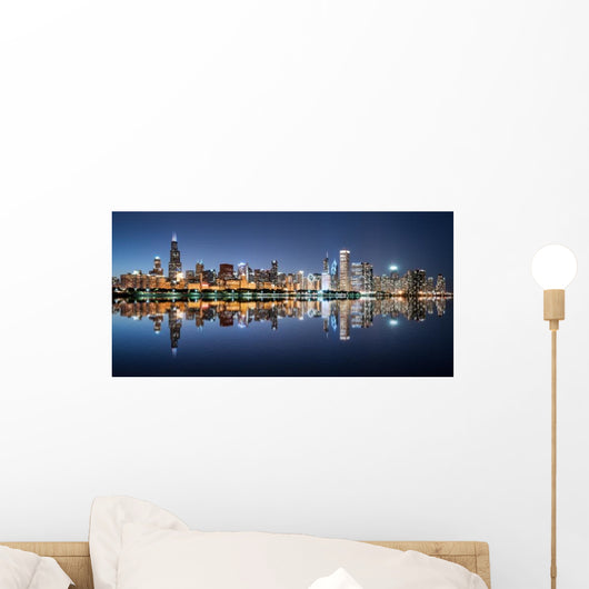 Chicago Night Skyline Wall Decal