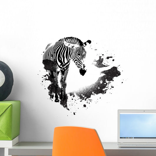 Grungy Zebra Wall Decal