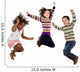Three Happy Children Jumping Wall Decal Sticker Set