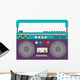 Cartoon Classic 80s Boombox Wall Decal
