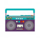 Cartoon Classic 80s Boombox Wall Decal