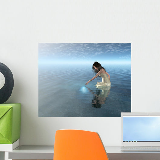 Water Nymph Reflection Wall Mural