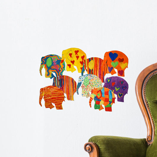 Painted elephant Wall Decal
