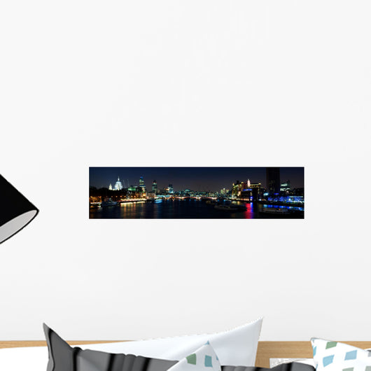 Evening shot of the City of London Wall Mural
