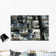 Snowy Rooftops from above Wall Decal