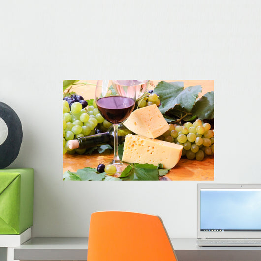 .wine in glass Wall Mural