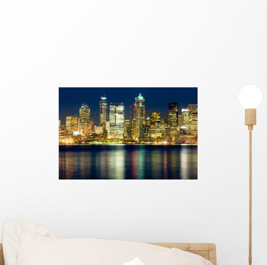 seattle at night Wall Mural
