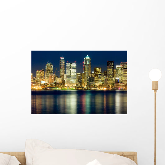seattle at night Wall Mural