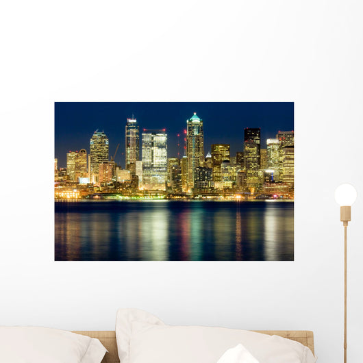 seattle at night Wall Mural