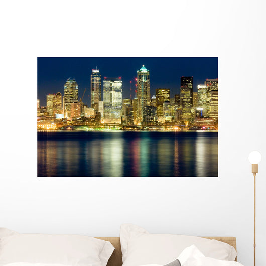 seattle at night Wall Mural