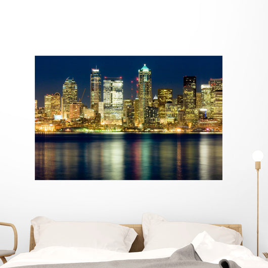 seattle at night Wall Mural