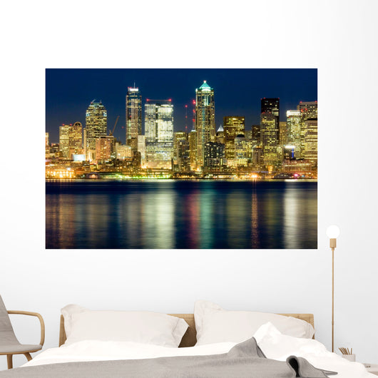 seattle at night Wall Mural