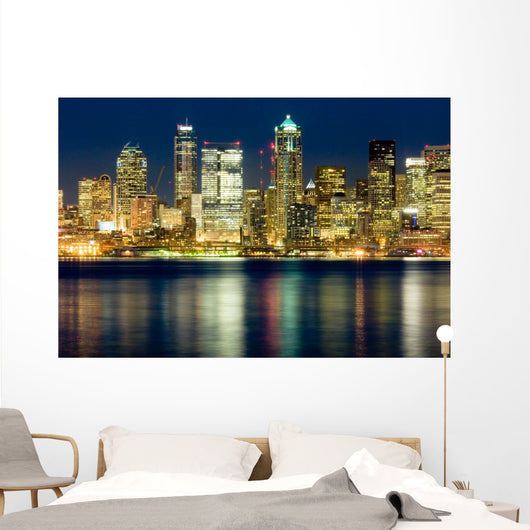seattle at night Wall Mural