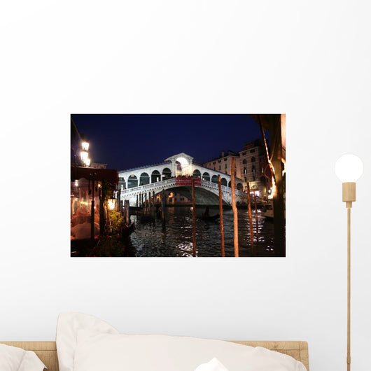 Venice by Night - Rialto Bridge Wall Mural