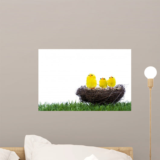 Baby Chicks Sitting Nest Wall Mural