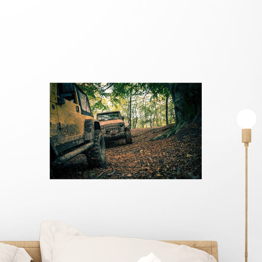 Muddy 4x4 Off-road Trail Wall Decal