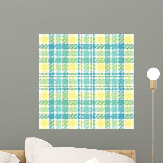 Pastel Plaid Wall Mural