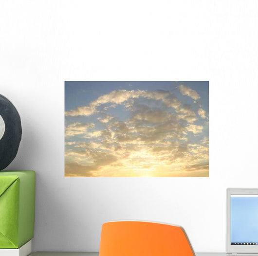 Backlit Clouds near Sunset Wall Decal