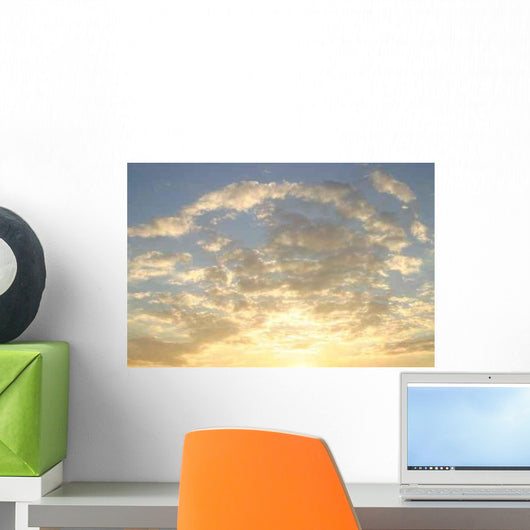 Backlit Clouds near Sunset Wall Decal