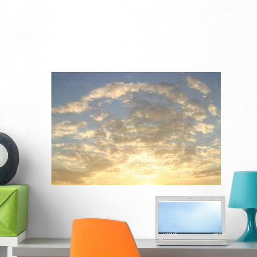Backlit Clouds near Sunset Wall Decal
