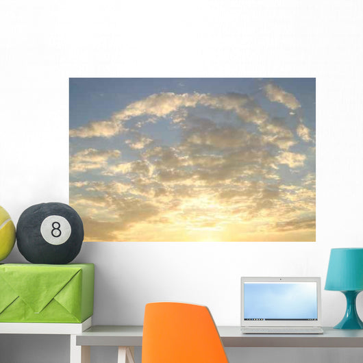 Backlit Clouds near Sunset Wall Decal