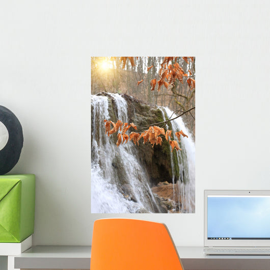 Autumn Leaves Waterfall Wall Decal