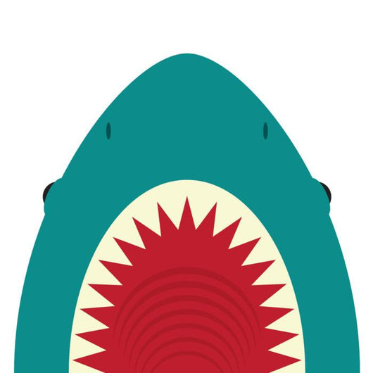 Shark with Open Mouth Wall Decal