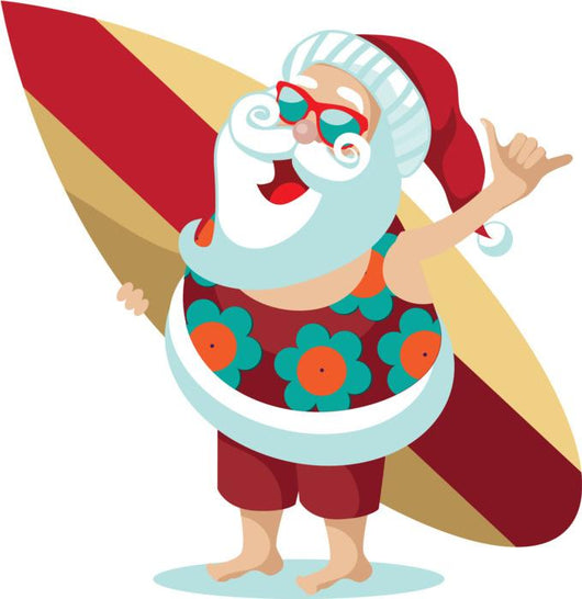 Santa Claus Giving Hang Wall Decal
