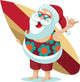 Santa Claus Giving Hang Wall Decal