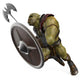 Axe Wielding Warrior Orc Wall Decal