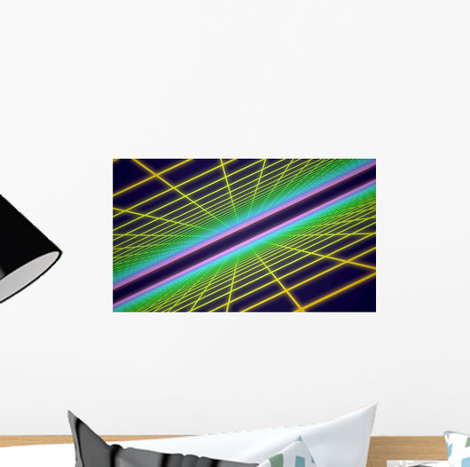 Colorful Retro Grid Wall Decal